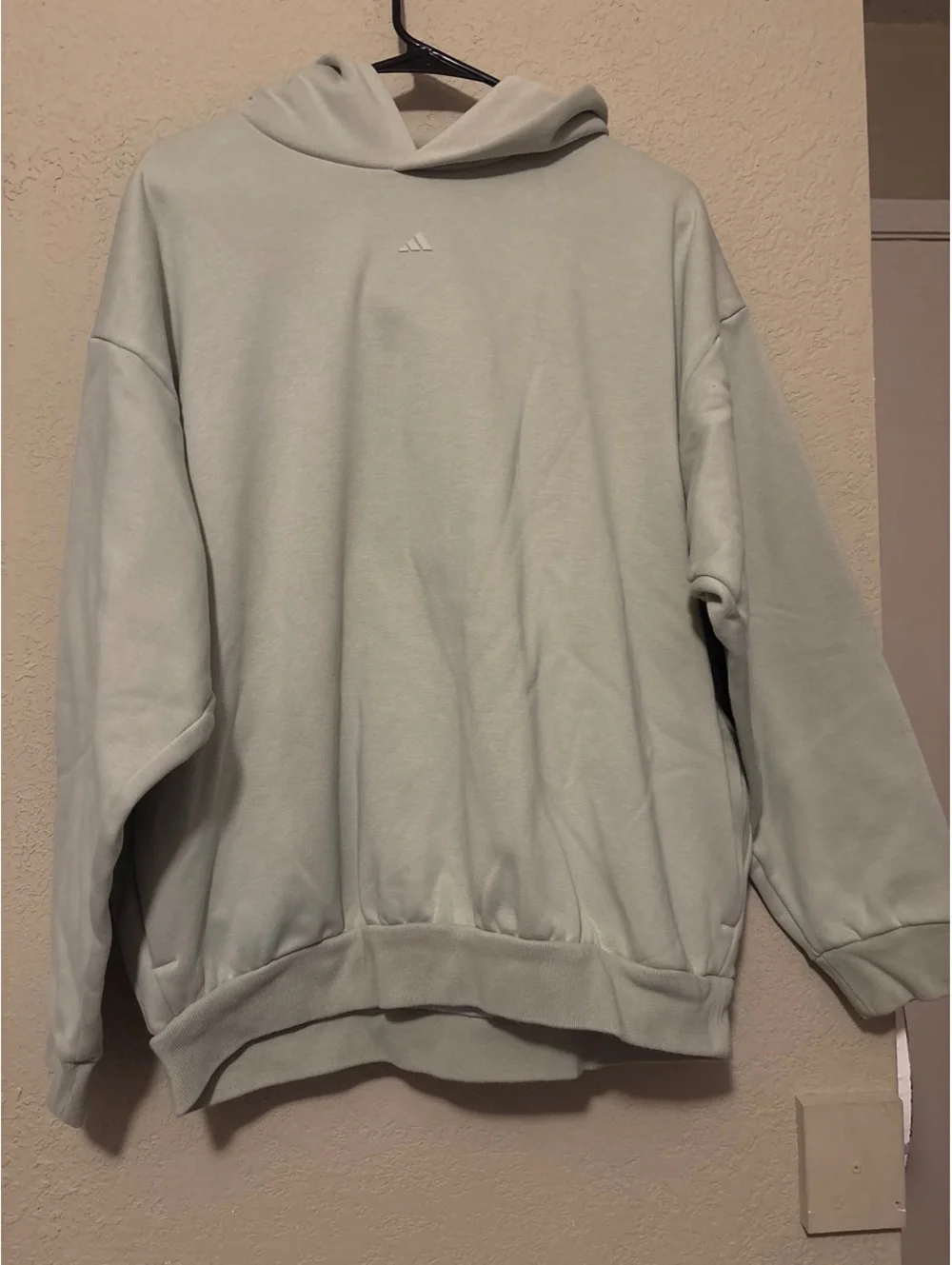 Adidas Basketball Hoodie in Light Green, Size M